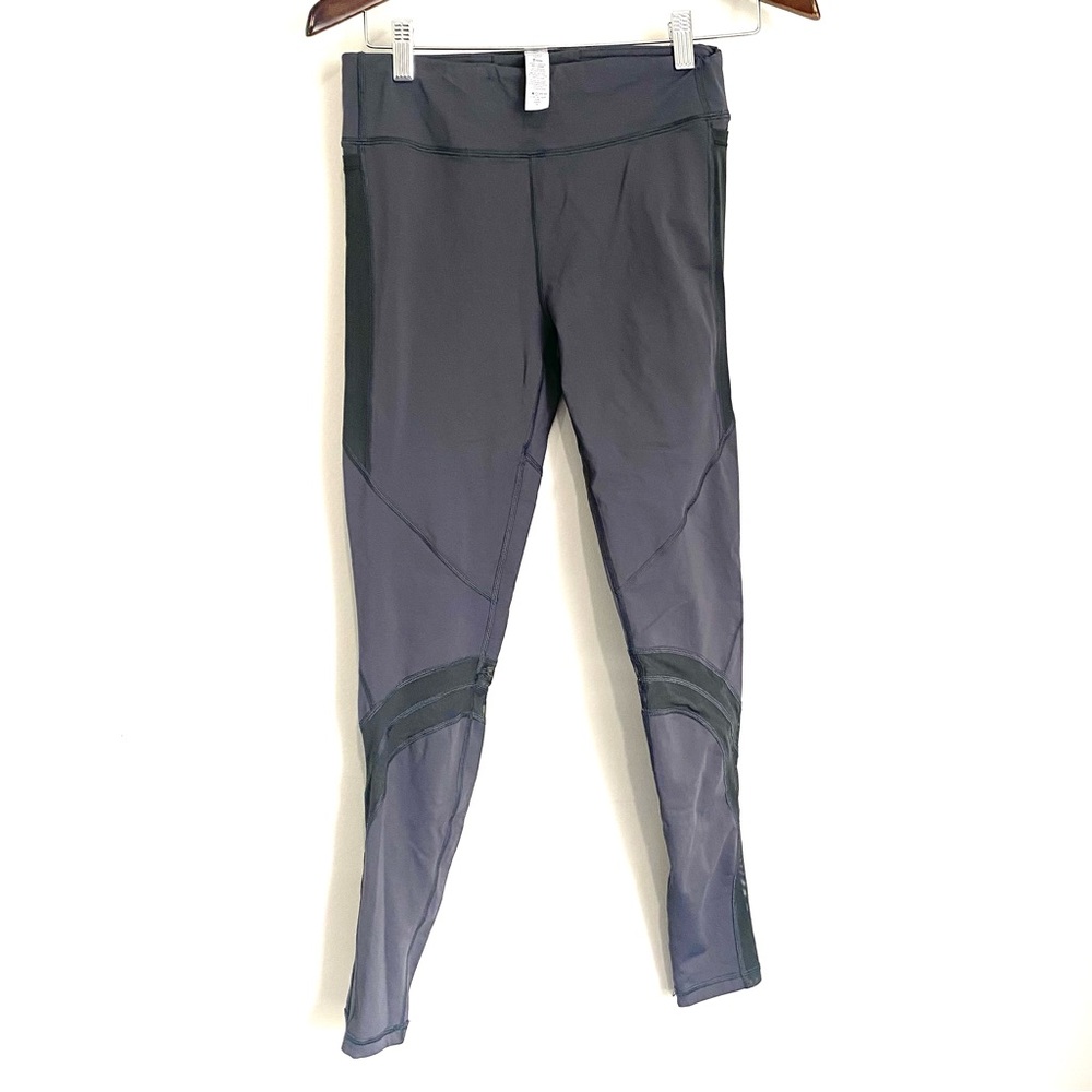 IVIVVA Girls 12 Gray Mesh Panel Full Length Leggings YY12